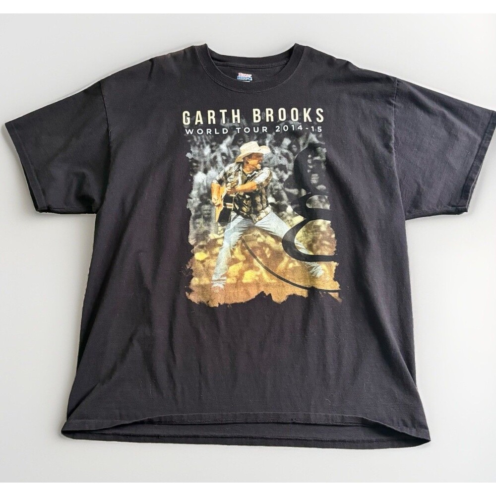 Garth Brooks Band World Tour Concert T Shirt 2014-2015 Men's Size 2XL Country